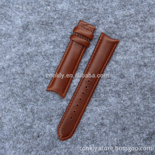 bend head brown genuine leather watch band manufacturer